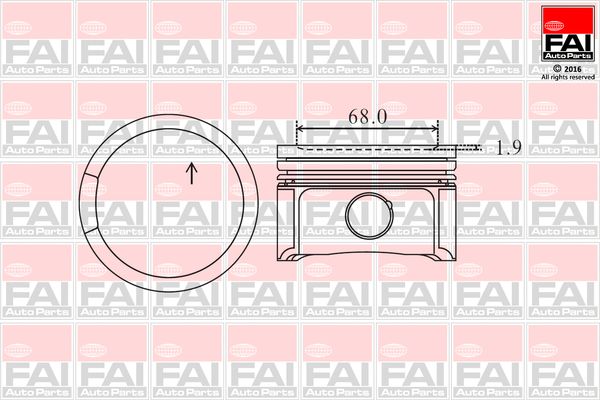 FAI AutoParts PK2-050 Piston