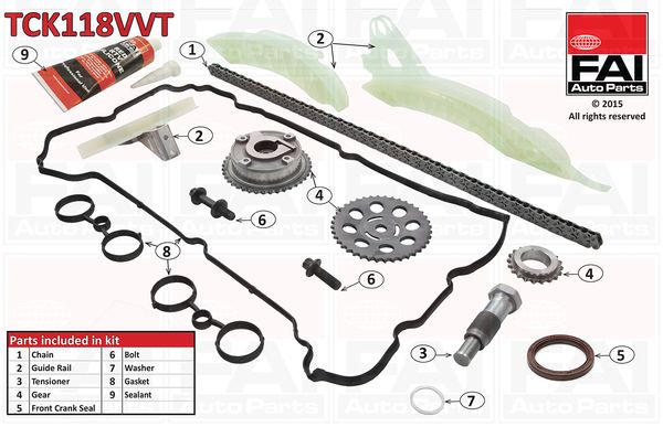 FAI AutoParts TCK118VVT Timing Chain Kit