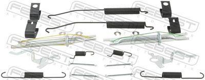Accessory Kit, parking brake shoes FEBEST 0204-D40MR-KIT