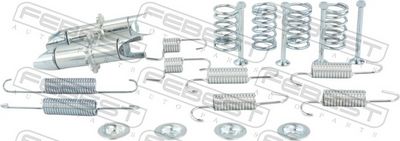 Accessory Kit, parking brake shoes FEBEST 1004-J200R-KIT
