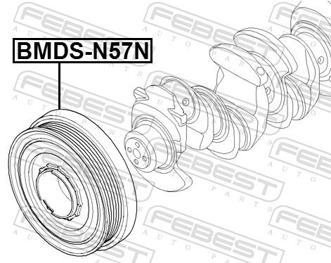 FEBEST BMDS-N57N Belt Pulley, crankshaft