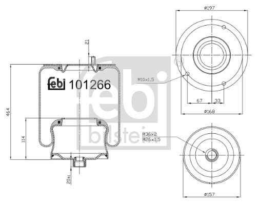 FEBI BILSTEIN 101266 Bellow, air suspension