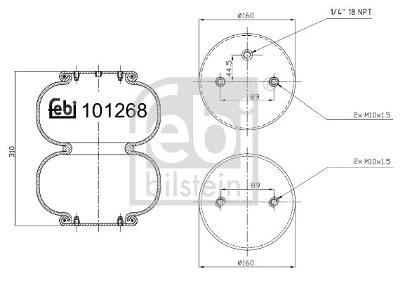 FEBI BILSTEIN 101268 Bellow, air suspension