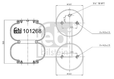 Bellow, air suspension FEBI BILSTEIN 101268