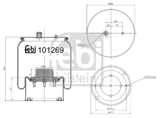 FEBI BILSTEIN 101269 Bellow, air suspension