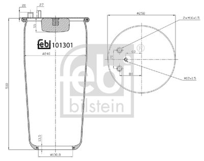 Bellow, air suspension FEBI BILSTEIN 101301