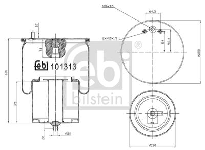 Bellow, air suspension FEBI BILSTEIN 101313