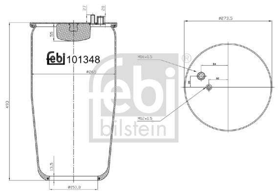 FEBI BILSTEIN 101348 Bellow, air suspension