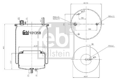 Bellow, air suspension FEBI BILSTEIN 101358