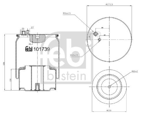 FEBI BILSTEIN 101739 Bellow, air suspension
