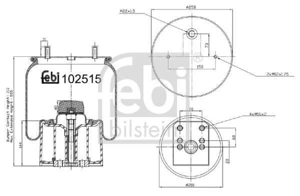FEBI BILSTEIN 102515 Bellow, air suspension