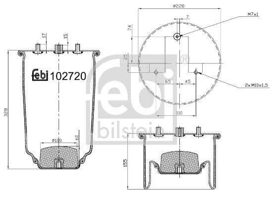 FEBI BILSTEIN 102720 Bellow, air suspension