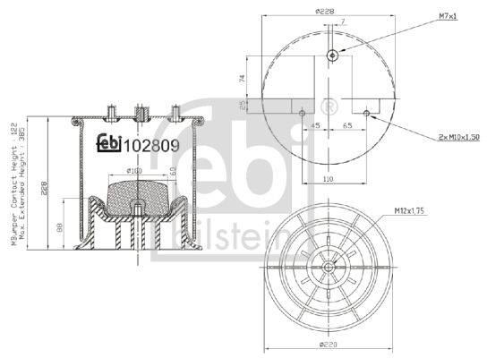FEBI BILSTEIN 102809 Bellow, air suspension