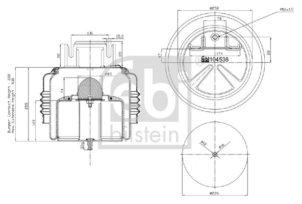 FEBI BILSTEIN 104536 Bellow, air suspension