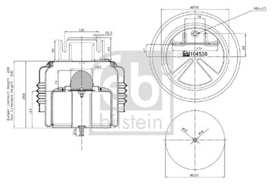 Bellow, air suspension FEBI BILSTEIN 104536