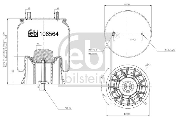 FEBI BILSTEIN 106564 Bellow, air suspension