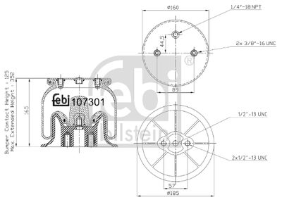 Bellow, air suspension FEBI BILSTEIN 107301