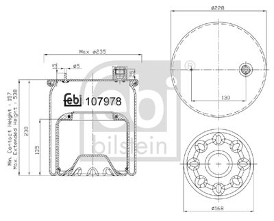Bellow, air suspension FEBI BILSTEIN 107978