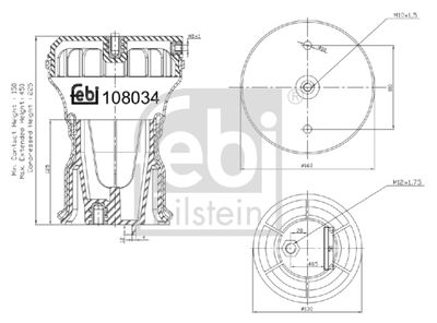Bellow, air suspension FEBI BILSTEIN 108034