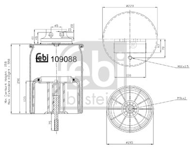 Bellow, air suspension FEBI BILSTEIN 109088