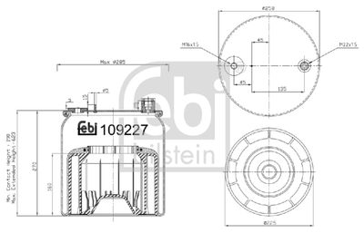 Bellow, air suspension FEBI BILSTEIN 109227