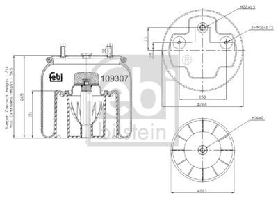 Bellow, air suspension FEBI BILSTEIN 109307