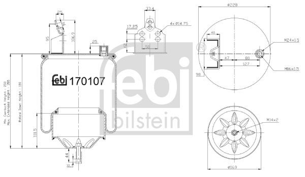 FEBI BILSTEIN 170107 Bellow, air suspension