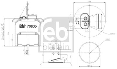 Bellow, air suspension FEBI BILSTEIN 170805
