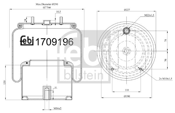 FEBI BILSTEIN 170919 Bellow, air suspension