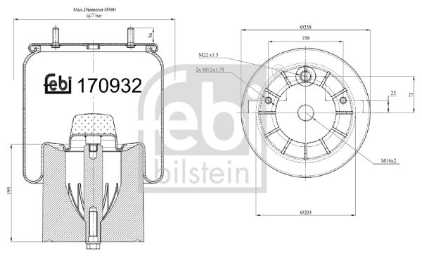 FEBI BILSTEIN 170932 Bellow, air suspension
