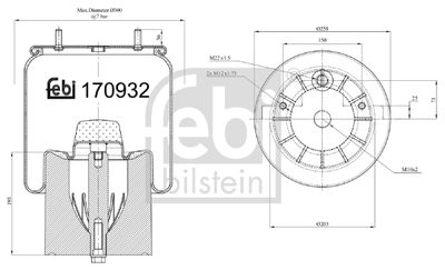 Bellow, air suspension FEBI BILSTEIN 170932