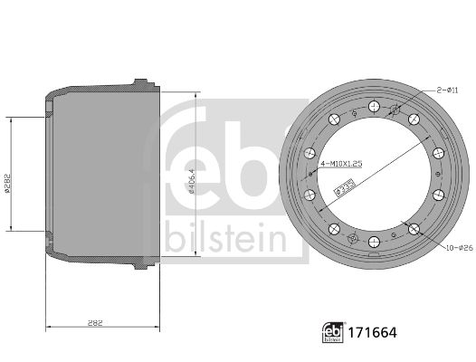 FEBI BILSTEIN 171664 Brake Drum