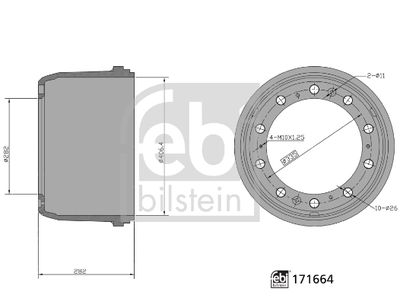 Brake Drum FEBI BILSTEIN 171664