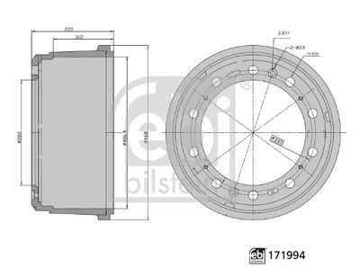Brake Drum FEBI BILSTEIN 171994