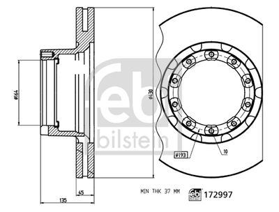 Brake Disc FEBI BILSTEIN 172997