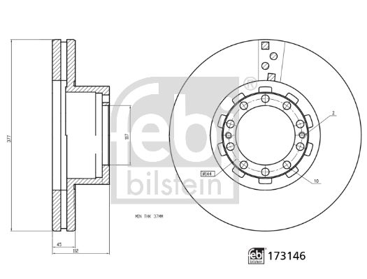 FEBI BILSTEIN 173146 Brake Disc