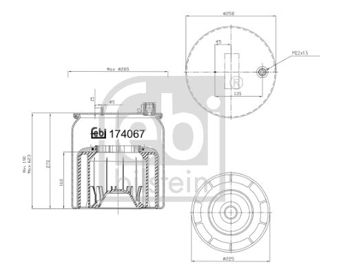 FEBI BILSTEIN 174067 Bellow, air suspension