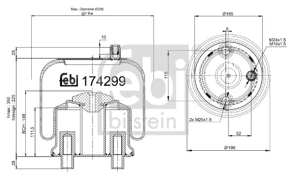 FEBI BILSTEIN 174299 Bellow, air suspension