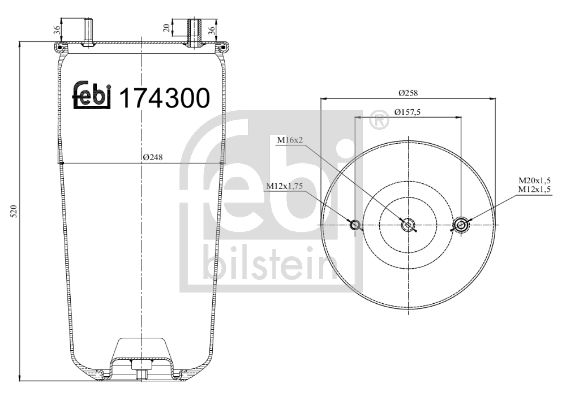 FEBI BILSTEIN 174301 Bellow, air suspension