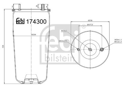 Bellow, air suspension FEBI BILSTEIN 174301