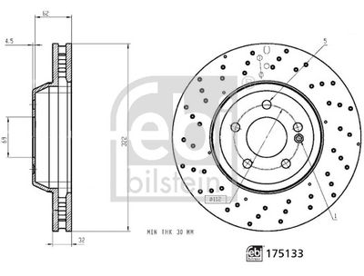 Brake Disc FEBI BILSTEIN 175133