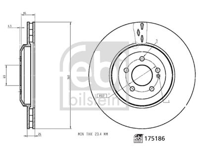 Brake Disc FEBI BILSTEIN 175186
