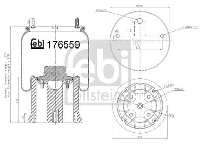 Bellow, air suspension FEBI BILSTEIN 176559