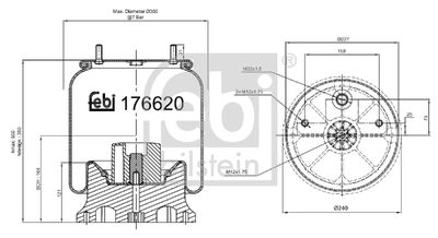 Bellow, air suspension FEBI BILSTEIN 176620