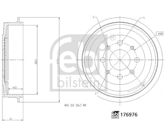 FEBI BILSTEIN 176976 Brake Drum