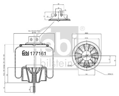 Bellow, air suspension FEBI BILSTEIN 177161