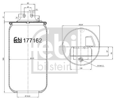 Bellow, air suspension FEBI BILSTEIN 177162