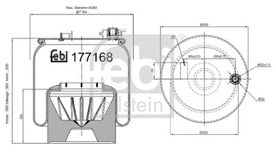Bellow, air suspension FEBI BILSTEIN 177168