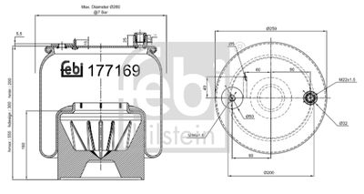 Bellow, air suspension FEBI BILSTEIN 177169