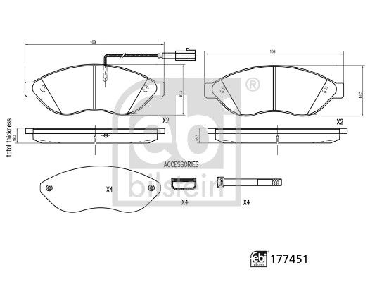 FEBI BILSTEIN 177451 Brake Pad Set, disc brake